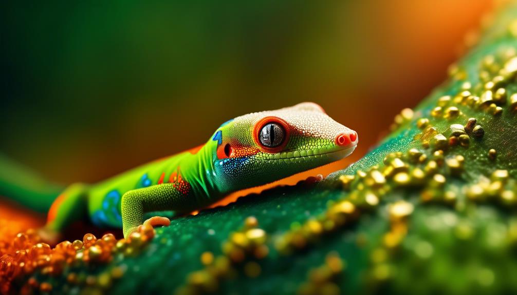 vibrant gecko steals attention