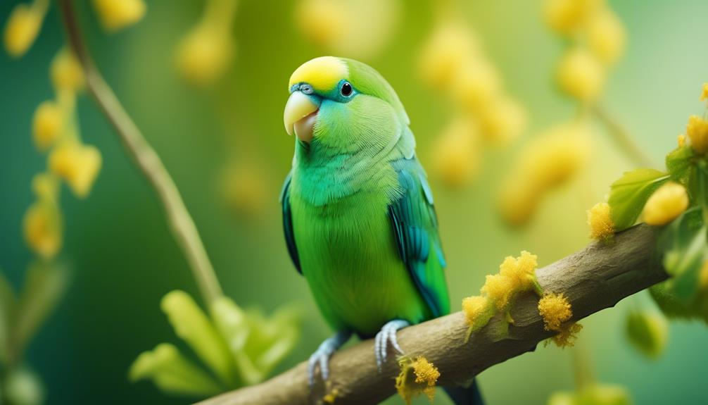 vibrant parrotlet with personality