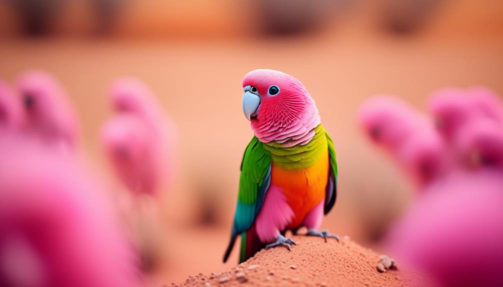 vibrant pink parakeet species