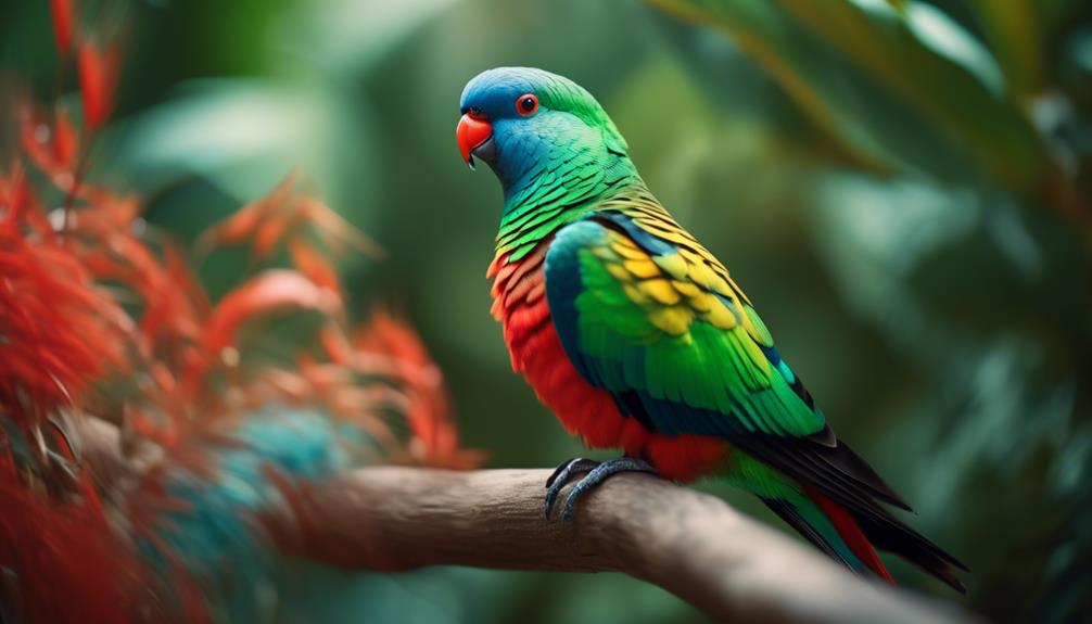 vibrant plumage and distinctive markings
