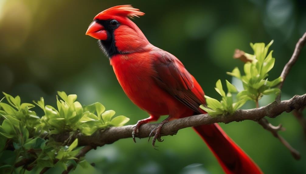 vibrant red bird s surprising voice