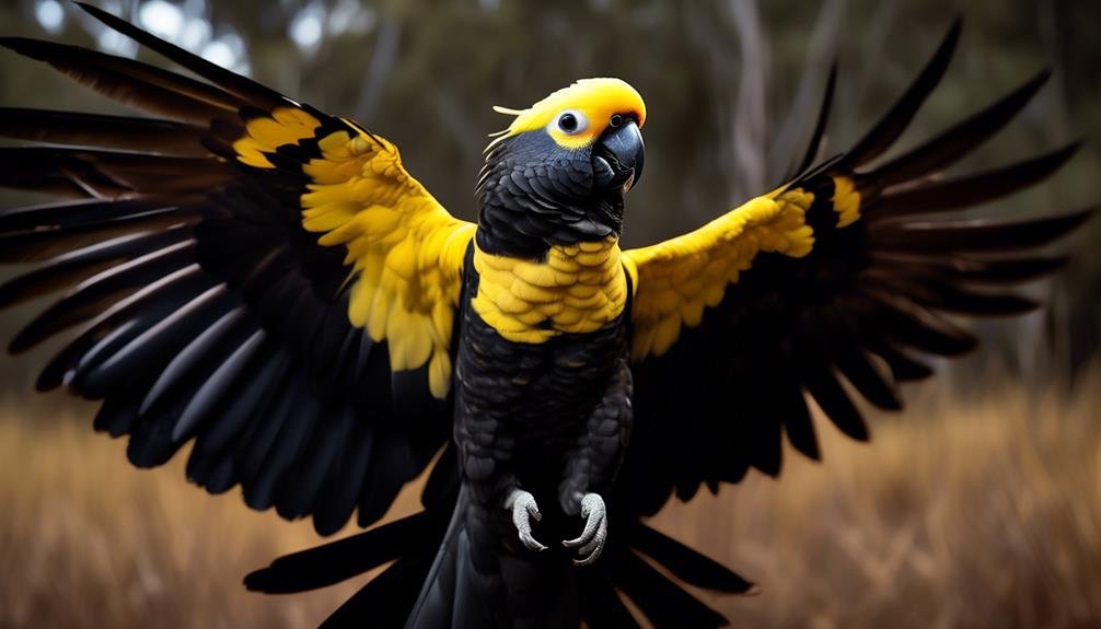 yellow tailed black cockatoo vocalization and behavior