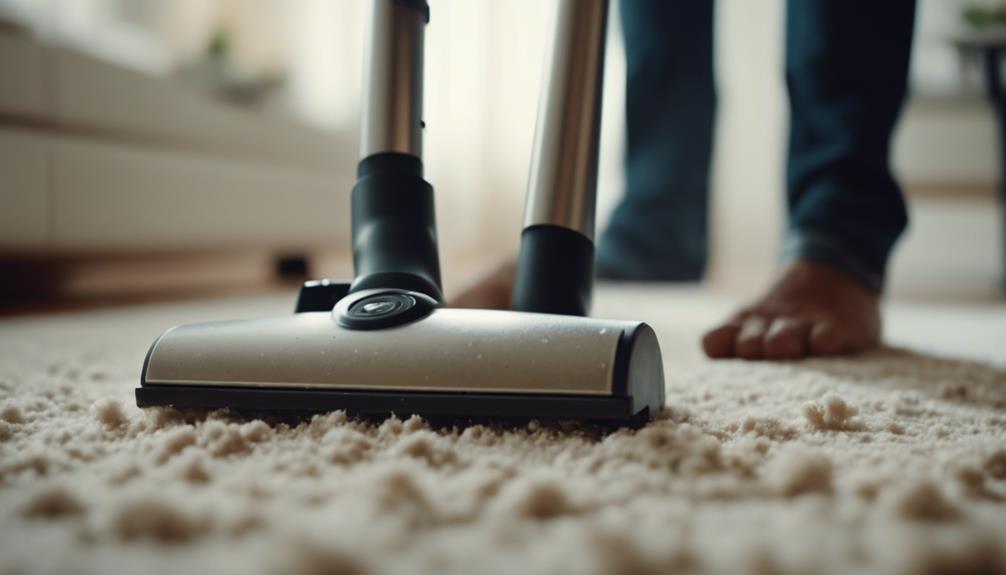 cleaning carpets thoroughly with vacuum