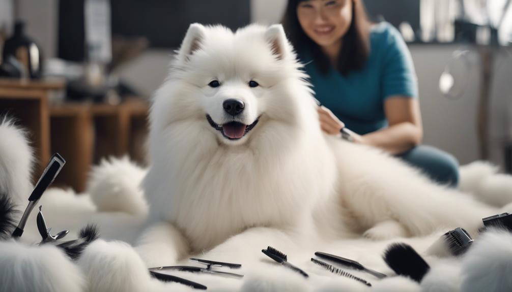 informing about samoyed grooming