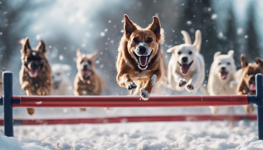 snowy dog sports events