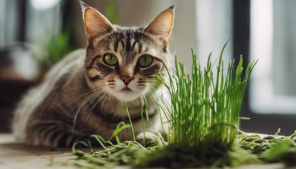 studying cat grass habits