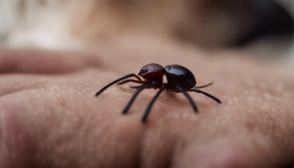 tiny black legged deer tick